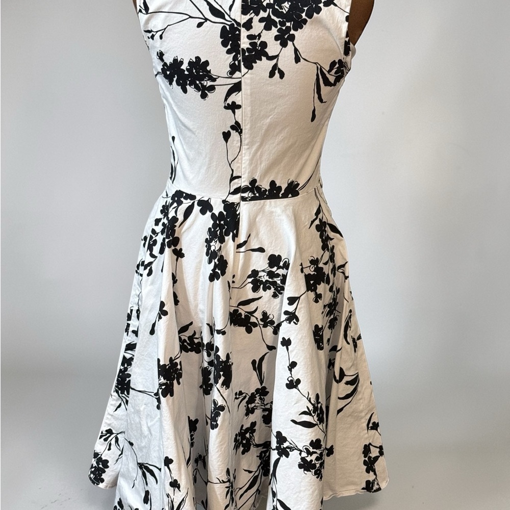 Grace Karin White Mini Dress with Black Floral Pattern XS - Picture 4 of 6